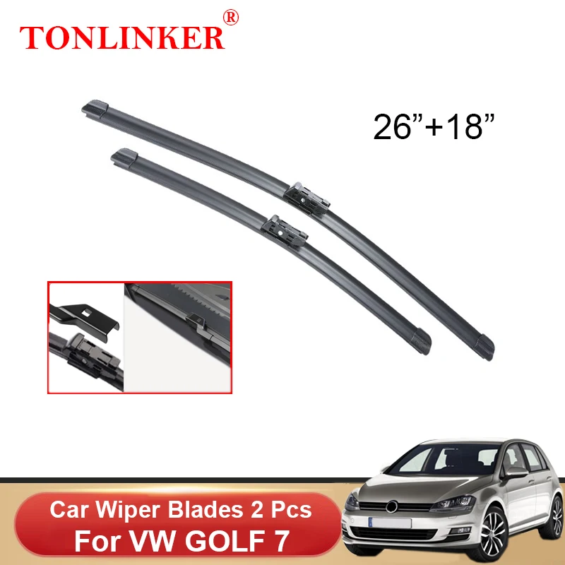 

TONLINKER Car Wiper Blades For Volkswagen VW GOLF 7 MK7 2012-2016 2017 2018 2019 Front Windscreen Wiper Blade Brushes Cutter