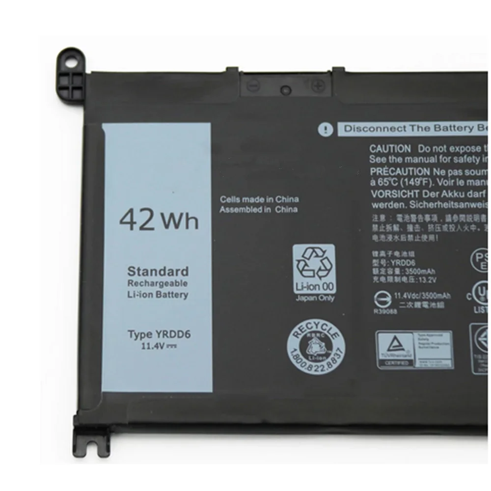 Imagem -04 - Bateria para Dell Dell Inspiron 5482 5480 5481 5485 5491 5591 5593 3583 3310 2-in 3493 3582 3593 3793 5584 5493 5585 Yrdd6-original