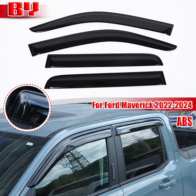 For Ford Maverick 2022-2024 Car Windows Vent Visor Deflectors Hatchback Protection Wind Guard Sun Rain Visors Cover