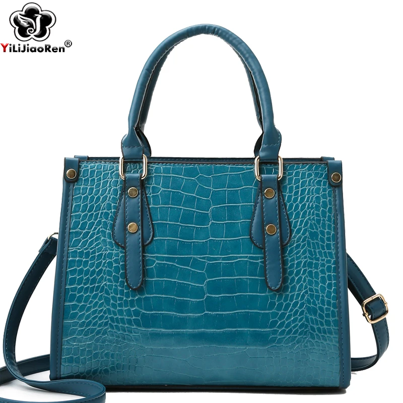 

Luxury Crocodile Pattern Handbag Large Shoulder Bag Women Tote Designer Fashion Alligator Leather Crossbody Bag Ladies Handbags