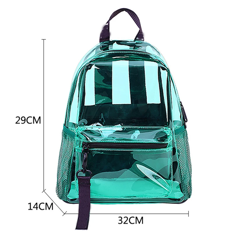 Mode klar PVC Frauen Rucksack neuen Trend transparent solide Rucksack Reise Schule Rucksack Tasche für Mädchen Kind Mochila