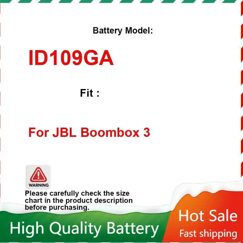 

ID109GA 10400Mah Stable Power Supply For Jbl Boombox 3 Speaker Battery