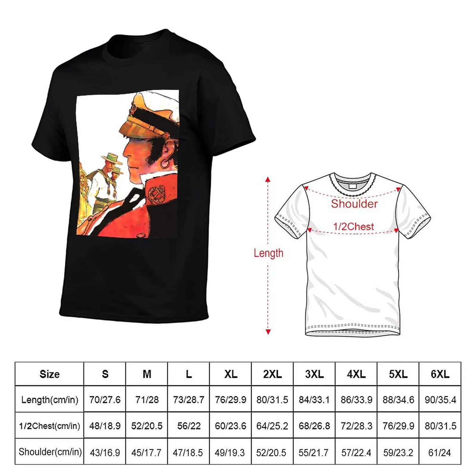 Corto Maltese - Aquarelle T-Shirt tees shirts graphic tee anime stuff vintage clothes men clothes