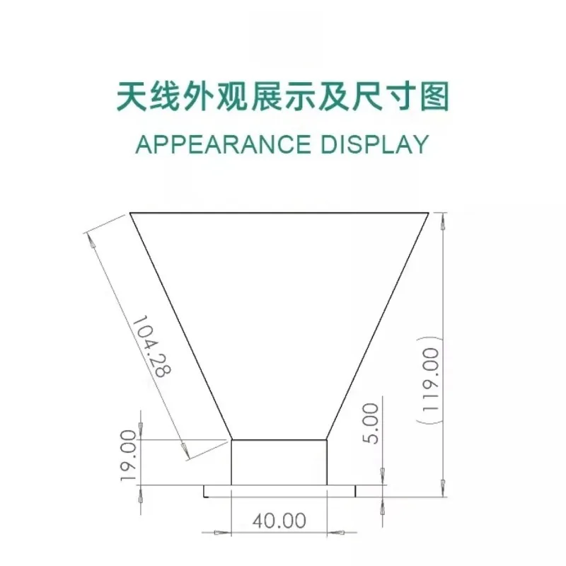 1.6-18GHz 16dBi Double Ridge Horn Antenna for EMC EMI Testing C Ku K Band Standard Gain Horn Antenna for Anechoic Chamber