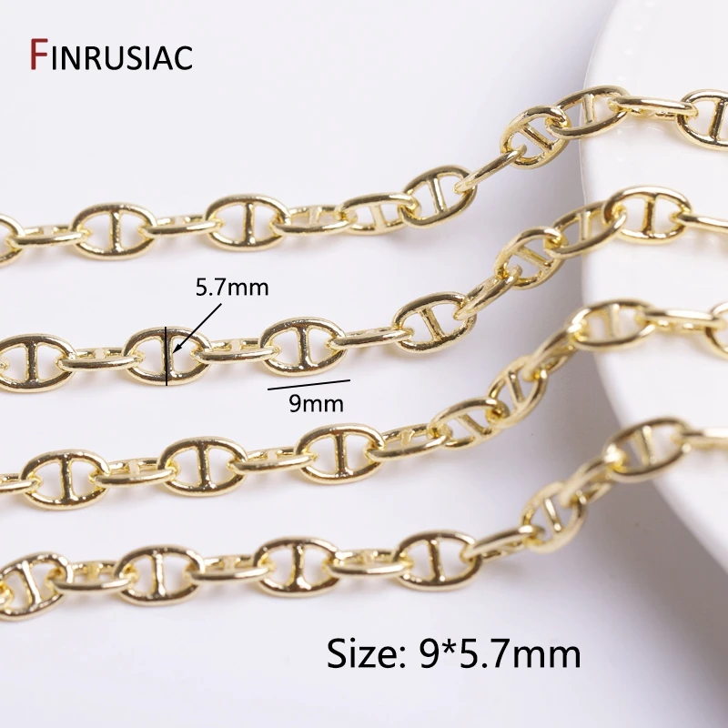 Multi Arten 14K vergoldetes Messing Metall Runde Gliederketten, DIY Schmuck Spulenketten Halskette Armband Herstellung Zubehör – Detail 33