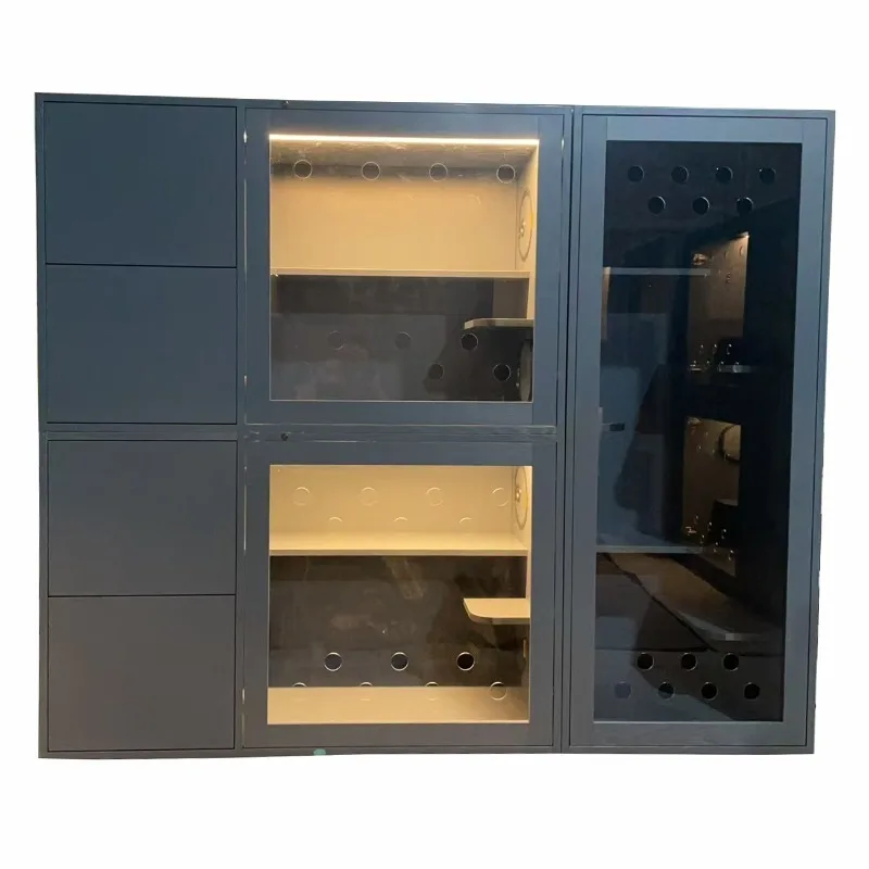 

Customizable Cat-friendly Cat Condo Large Space and Wide Range of Motion Push Button Door System Cat Cabinet