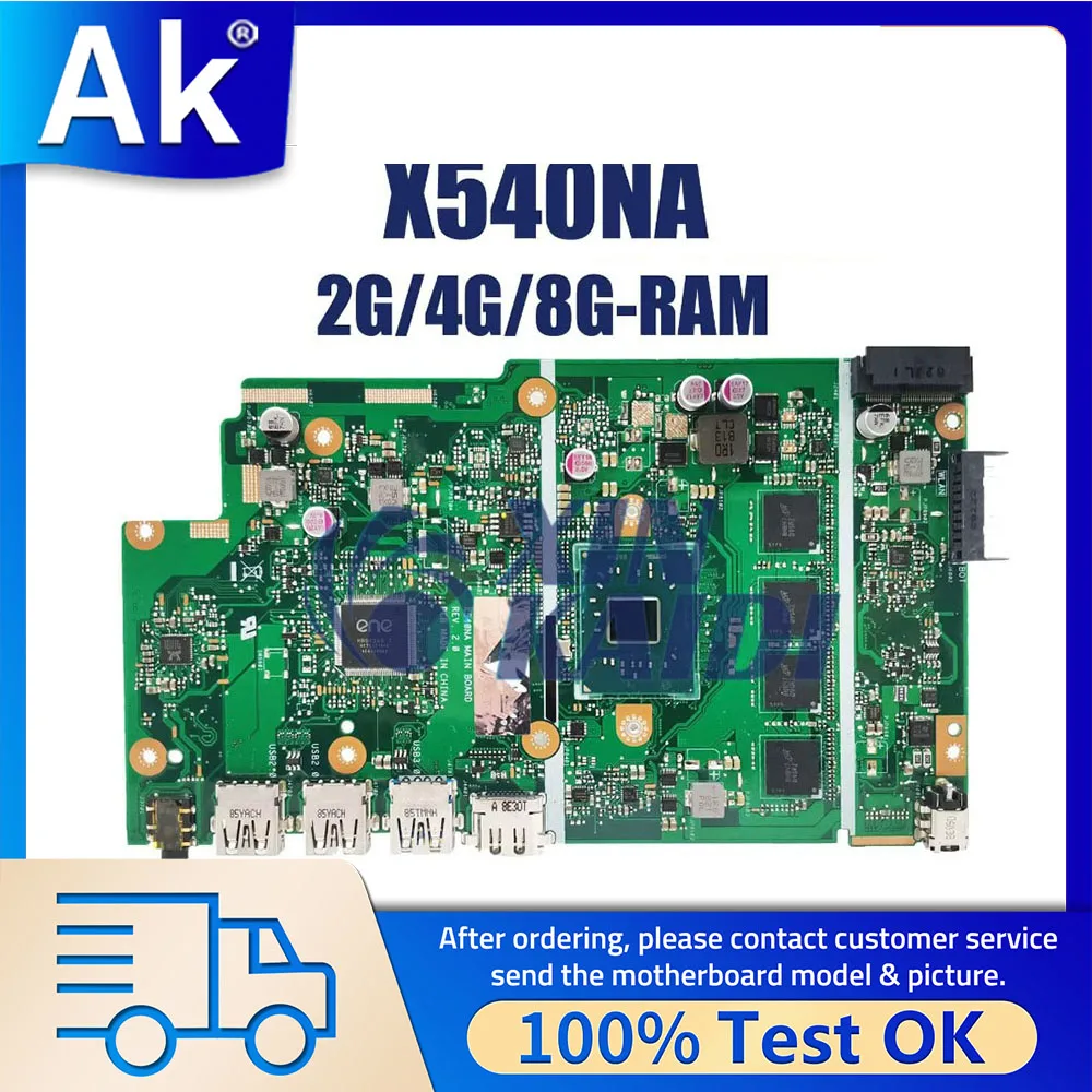 

Notebook Mainboard For Asus X540NA X540 X540N R540N D540NA X540MA Laptop Motherboard With N3350 N3450 N4200 CPU 2G 4G 8G RAM