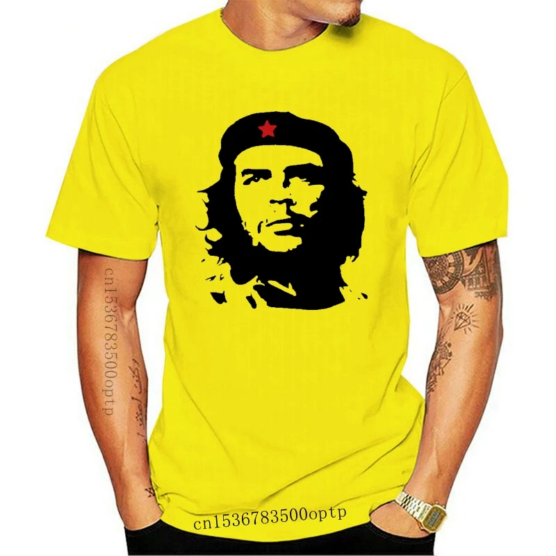 Tee  Che Guevara BLACK T-Shirt Silhouette Iconic Retro Political Revolution Cuba Top