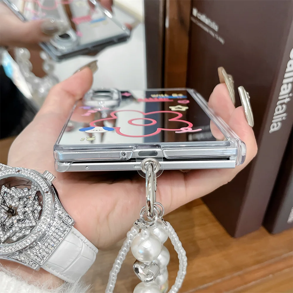 Color Polka Dot Girl Magnetic Phone Case For Samsung Galaxy Z Fold 8 Ultra Z Fold 7 6 5 4 3 Shockproof Folding Cover For Women
