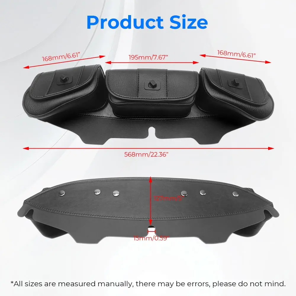 For Harley Touring Electra Street Glide 1996-2013 Motorcycle Accessories Three-Pocket Windshield Bag Fairing Pouch