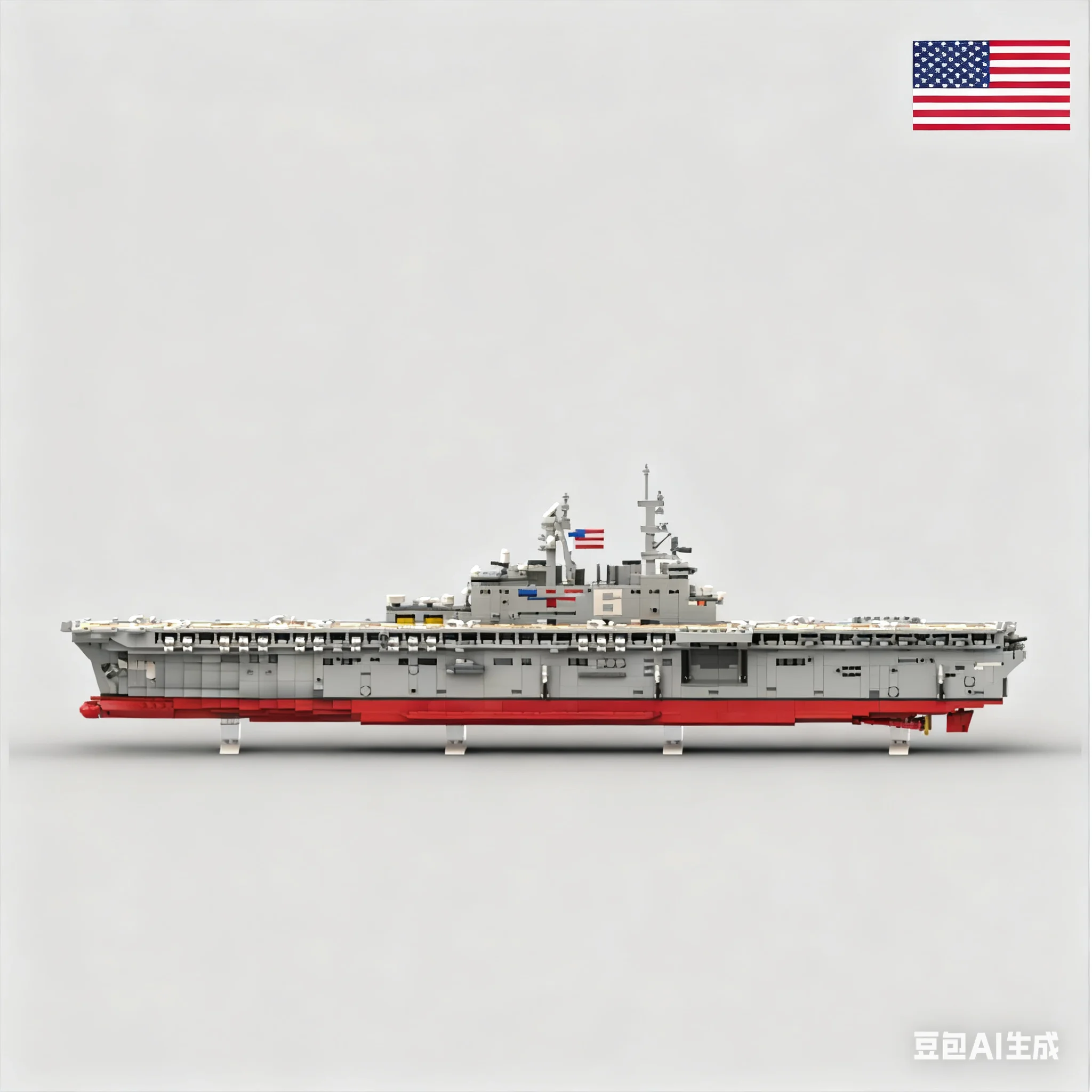 

2635PCS MOC Creative Model Uss America Lha 6 Building Blocks Collectible Display DIY Bricks Gift Decoration Collection Bricks