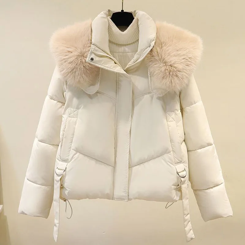 2024 New Winter Female Parkas 90% White Duck Down Jacket Large Real Raccoon Fur Collar Hooded Warm Women\'s Feather Coat Outwear