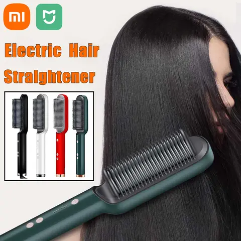 Xiaomi 머리 직선 기 빠른 가열 전기 뜨거운 빗 머리 직선 기 전문 음이온 헤어 케어 헤어 스타일 브러시