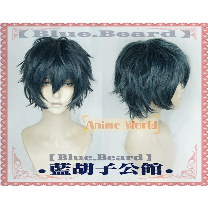 New Game Arknights Cosplay Faust Mephisto Pheles Wig Ink Blue Green Synthetic Wig Costume Halloween Party Play Wigs Hair