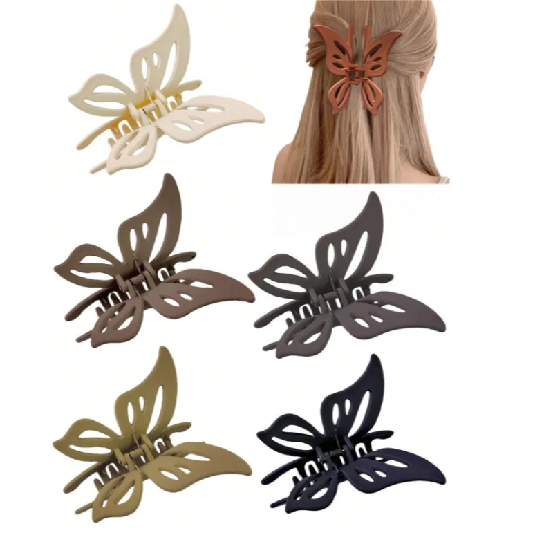 

Large Hollow Butterfly Catch Clip Sweet Shark Clip Cute Ponytail Clip Half Tie Hair Versatile Ladies Headdress Jewelry Gift