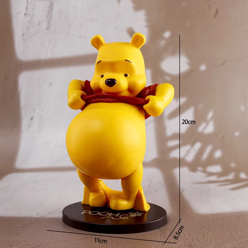 Disney Anime Winnie The Pooh Figure Cake Decoration Desktop Car Ornament Cute Animal Children Toy Holiday Birthday Gift