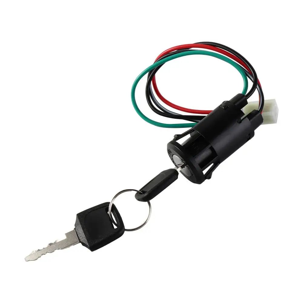 Male Plugs Motorcycle Ignition Switch ON/OFF Wires 2 Keys ATV Ignition Key Switch Power Lock Electric Scooter Dirt Bike