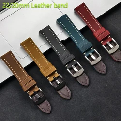 22mm 20mm Leather Band for Samsung Galaxy 6 5 4 44mm 40mm Gear S3 Bracelet Strap Quick Release Correas for Redmi 3Lite Wristband