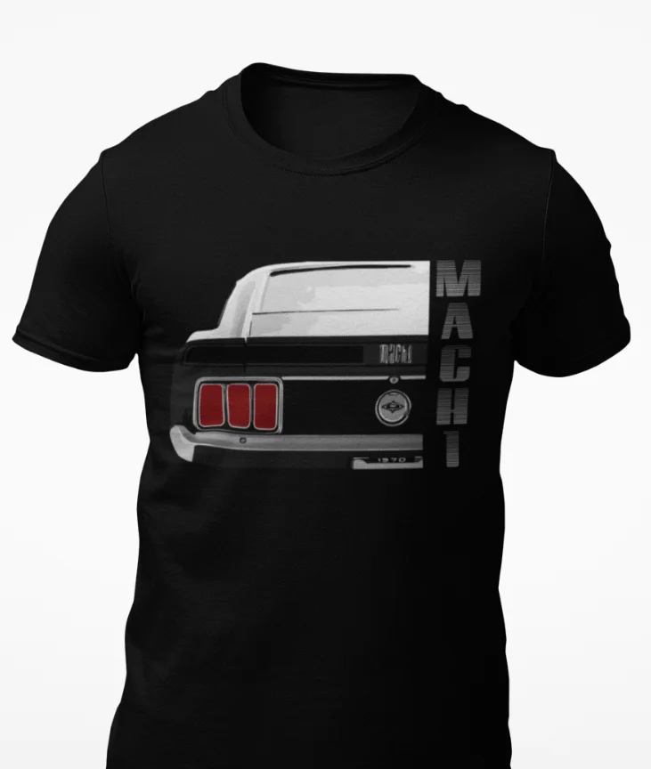 

1970 Mustang Mach 1 Sports Car T-Shirt Short Sleeve Casual 100% Cotton O-Neck Summer Mens T-shirt Size S-3XL