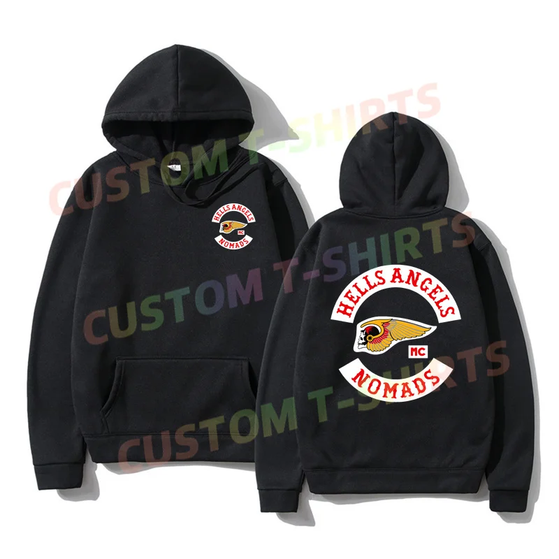 

2024 Oversized Men Germany Motorcycle Club Nomads Hells Angels Hoodies Women Thermal Sportswear Long Sleeves Unisex S-3XL