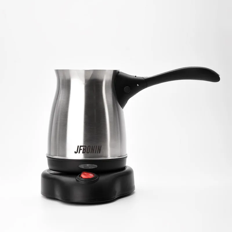 

Электрический чайник из нержавеющей стали с турецким кофейником и складной ручкой, многофункциональный, подходит для заваривания кофе, молока.