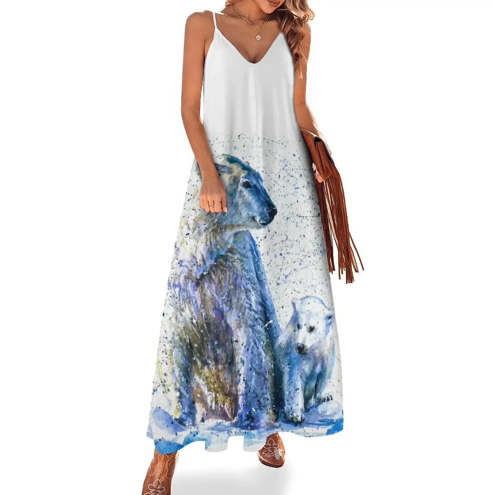 

Polar bear Sleeveless Dress evening dress women ladies dresses for special occasion