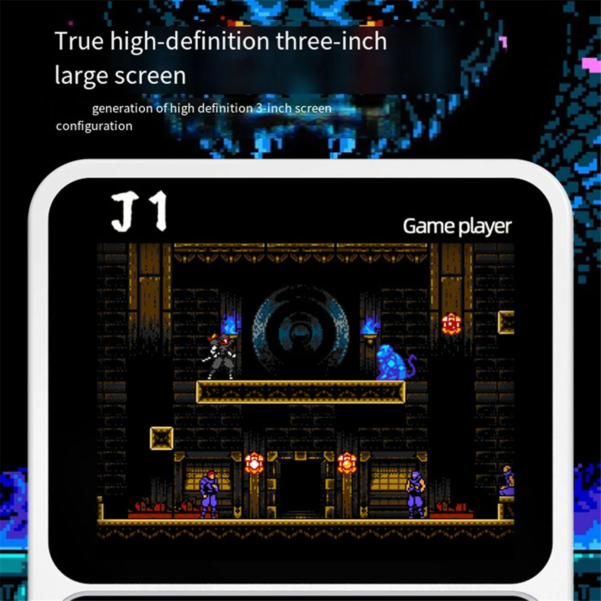 TCE 3-Inch Screen Retro Portable Mini Handheld Video Game Console Kids Color Game Player Built in 500 Games Kids Gift