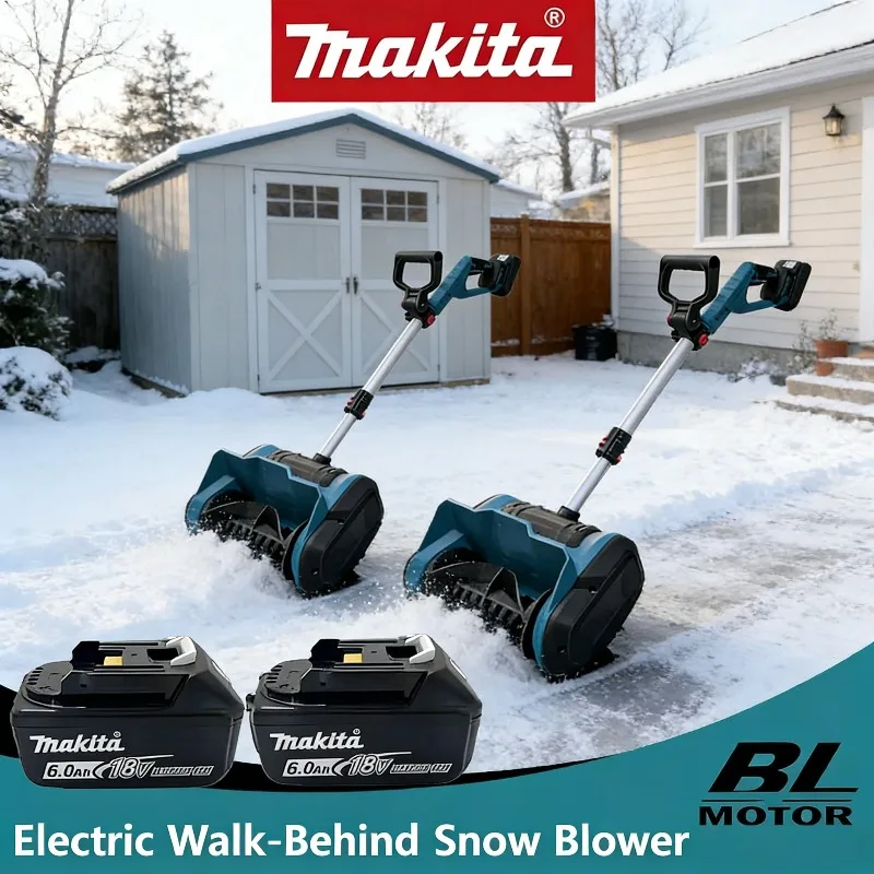 

Аккумуляторная лопата для уборки снега Makita 18В | Портативный снегоуборщик с конструкцией из углеродистой стали и АБС-пластика для патио, подъездных путей и тротуаров