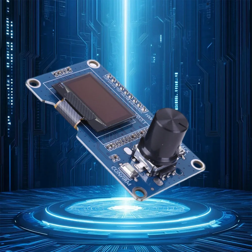 OLED Display with Rotary Encoder Module I2C OLED Screen with Rotary Knob Volume Control Encoder Display for Arduino STM32