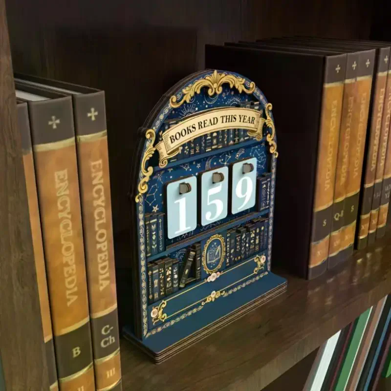 

Wooden Book Read This Year Counter Reading Challenge Tracker Bookshelf Club Classroom Decor New Years Gifts For Bookworm Family