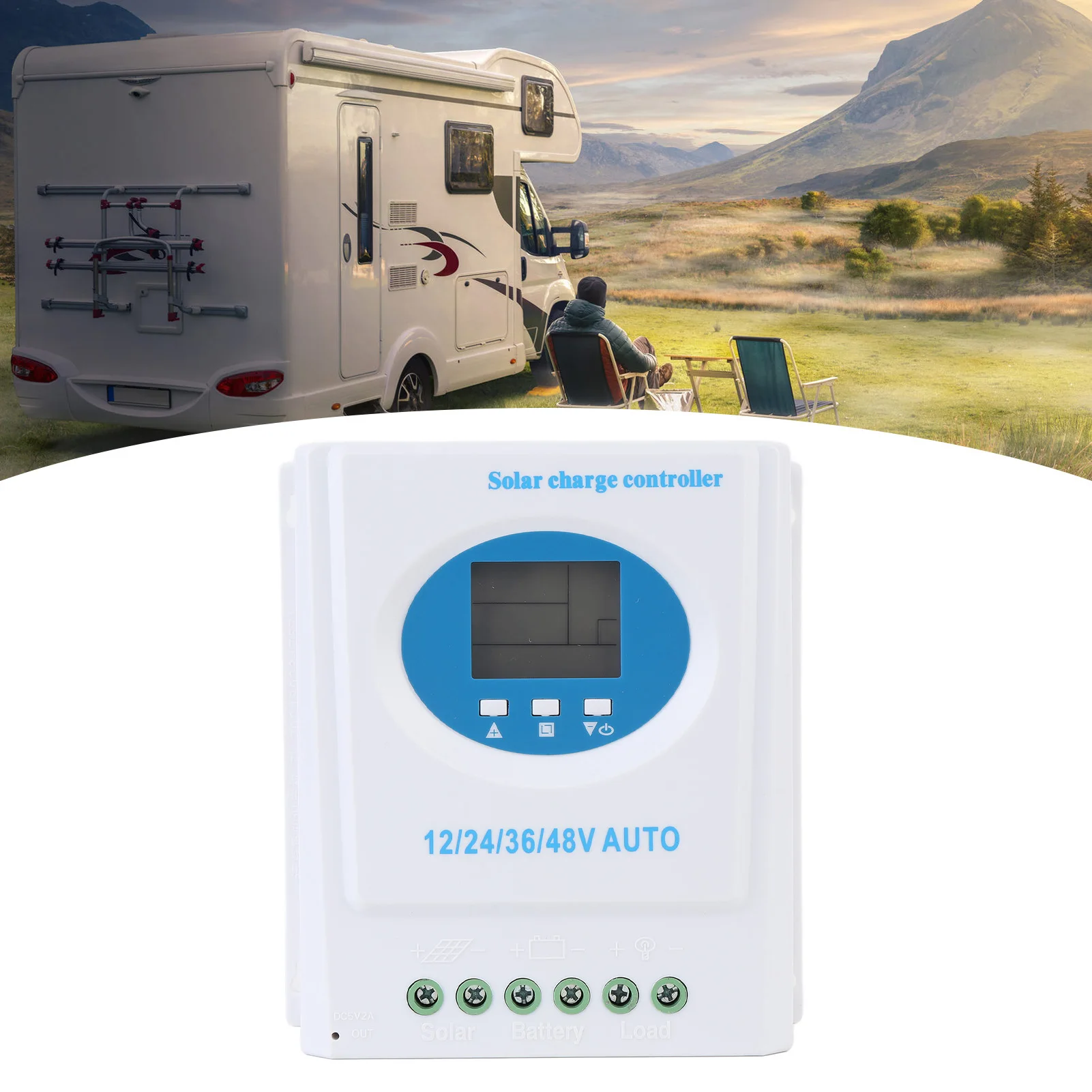 Контроллер MPPT, контроллер заряда солнечной батареи 12 В, 24 В, 36 В, 48 В, интеллектуальный регулятор батареи солнечной панели RV для лодки, яхты
