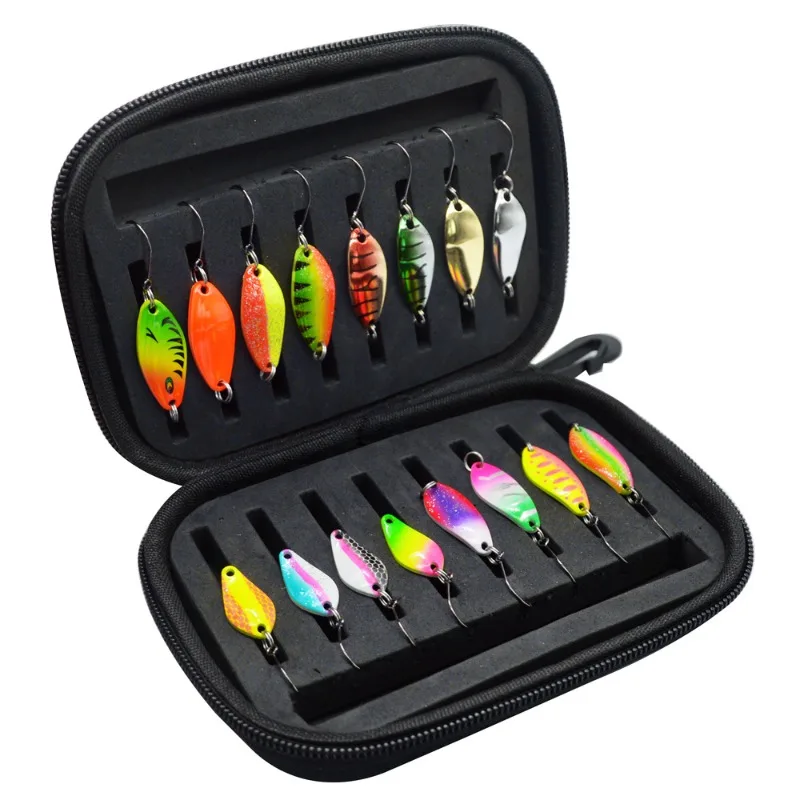 

16pcs Metal Spinner Spoon Lure Kit Hard BaitTackle with High-StrengthHooks for Bass Pike Trout Freshwater/Saltwater Fishing Suit