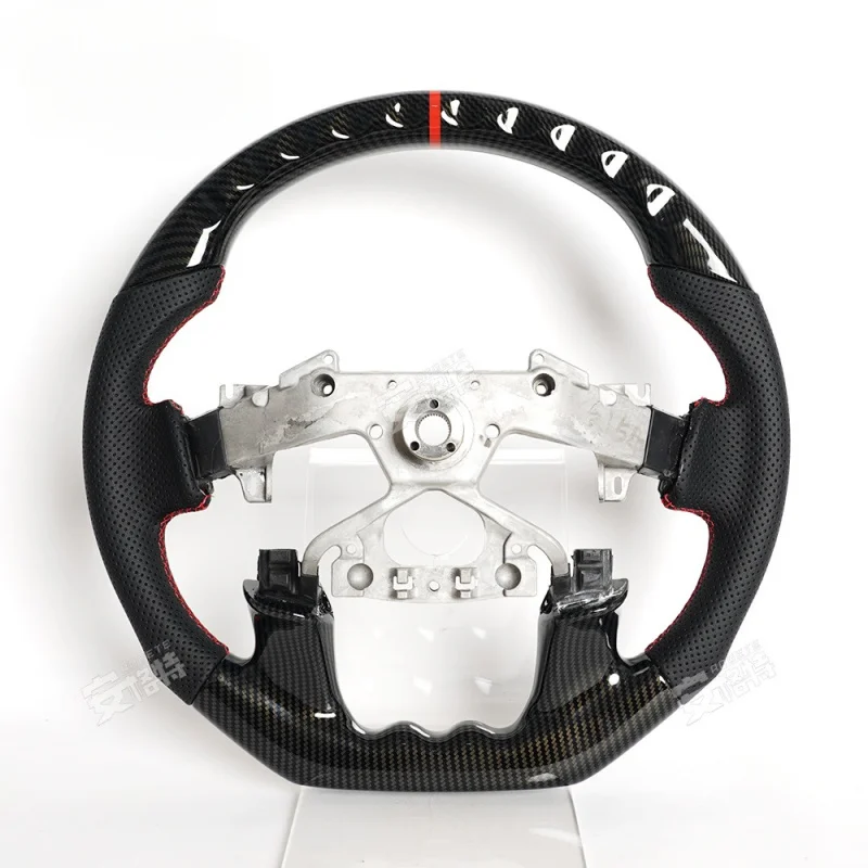 For Nissan Patrol (2019-2021) Mahogany & Carbon Fiber Texture Steering Wheel (Modification Upgrade Part)