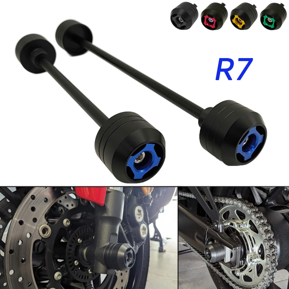 

Front Rear Axle Wheel Fork Sliders Protector For YAMAHA YZF R7 2020-2024 Motorcycle Left Right Side Fall Crash Guard Protection