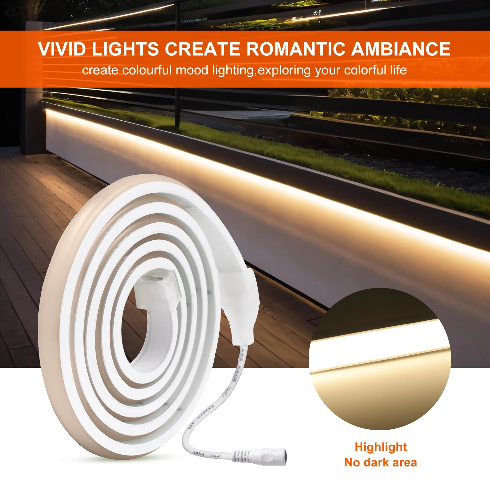 320LEDs/m COB LED Strip Light 12V 24V Waterproof Outdoor Decorations Indoor Decor 0.5-20M Linear Lighting Flexible Neon Lights