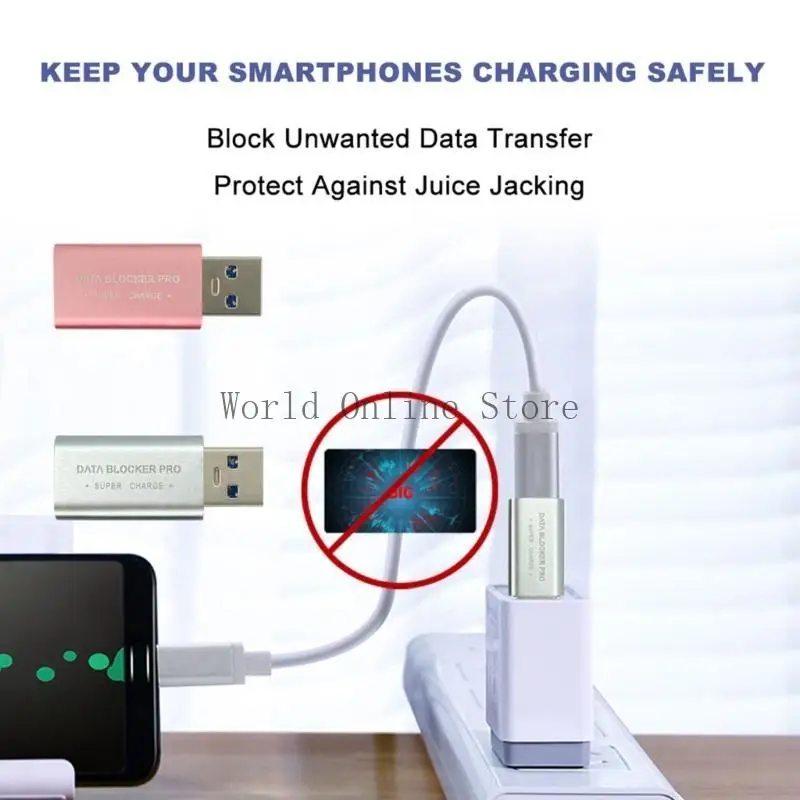 تمنع كتلة بيانات شحن USB C الآمنة تسرب البيانات ، ميزة الشحن السريعة 87HC