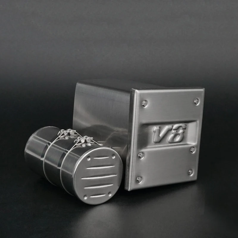 

LESU Metal Exhaust Tank V8 Box for 1/14 TAMIYA MAN TGS TGS RC Tractor Truck Model DIY Car