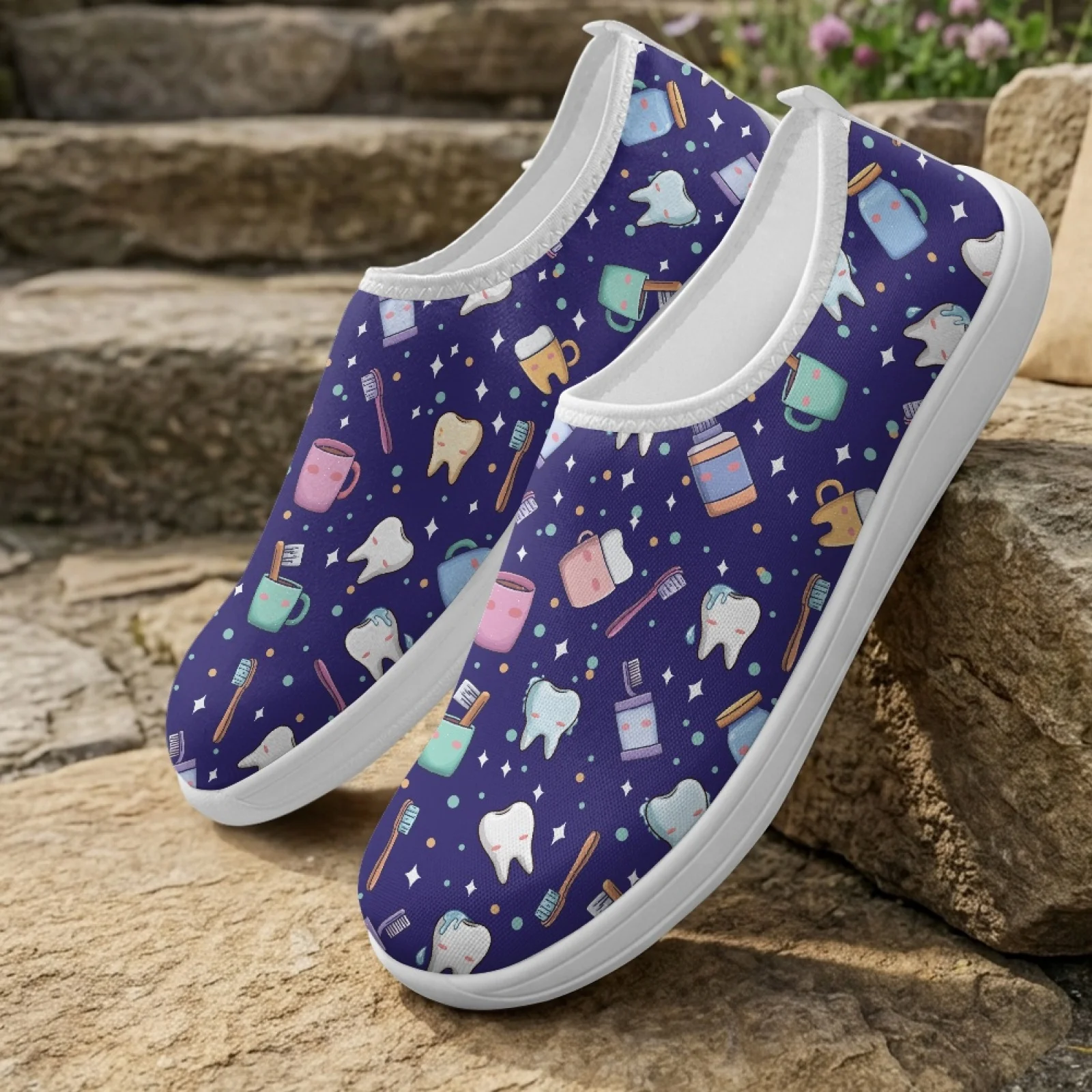 XIXIRIMIDO Slip-on Wide-toed Shoe Nurse Shoes Men's Sneakers and Casual Shoes Zapatillas de Mujer Tenis Feminino Dental Health