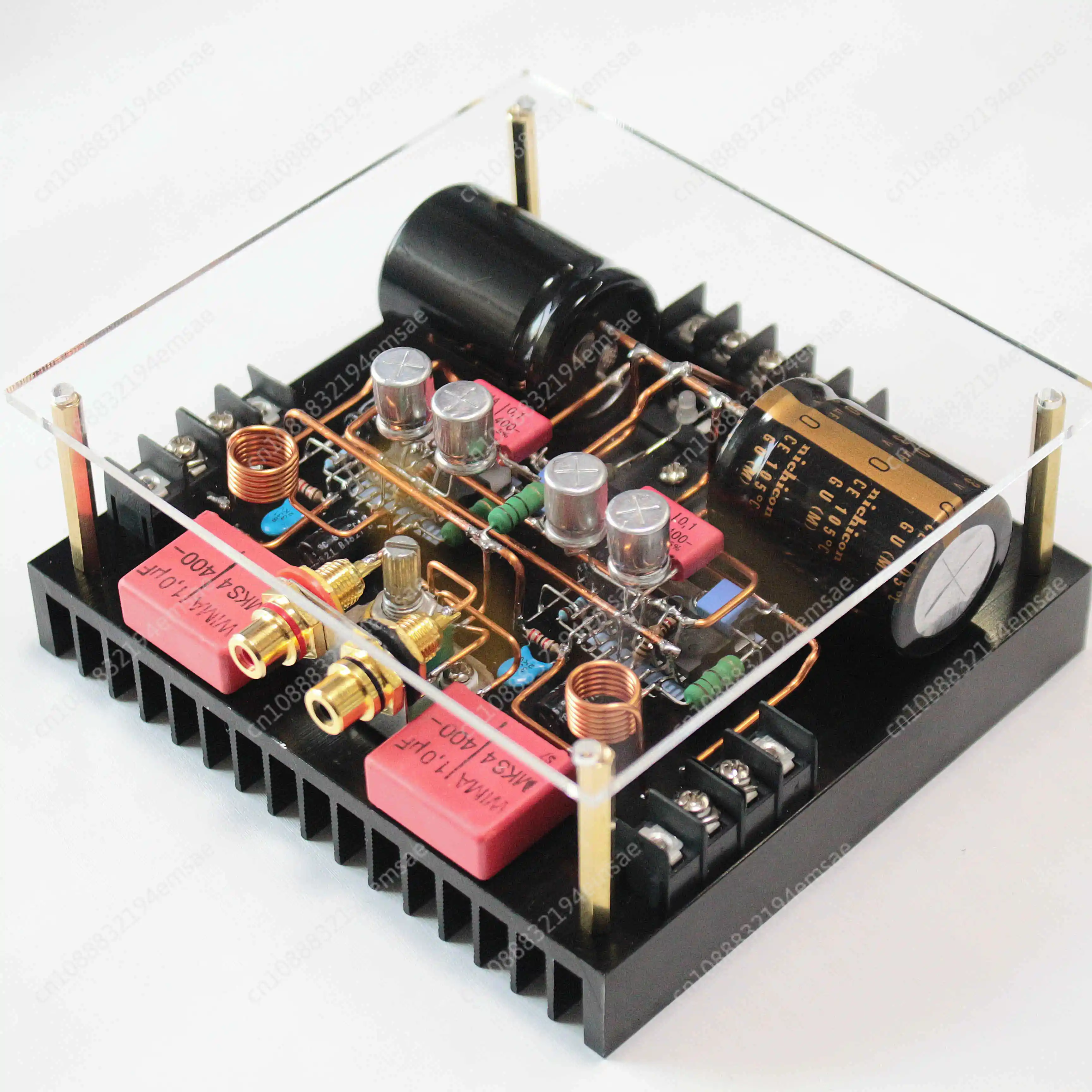 7293  Power Amplifier Lm4780 Lm3886 Shed Power Amplifier Poisonous Voice Shed  （With potentiometer and acrylic plate）