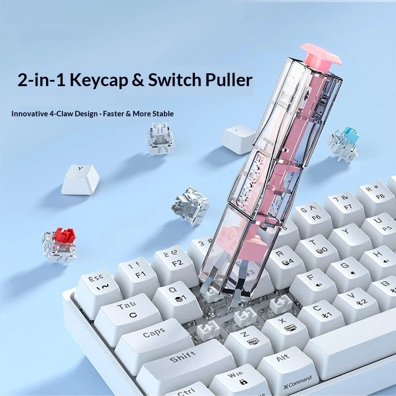 Keycap Puller Four Claw Dual Purpose Switch Remover Tool For Custom Hot Swap Mechanical Keyboard Disassembly Cleaning Accessorie