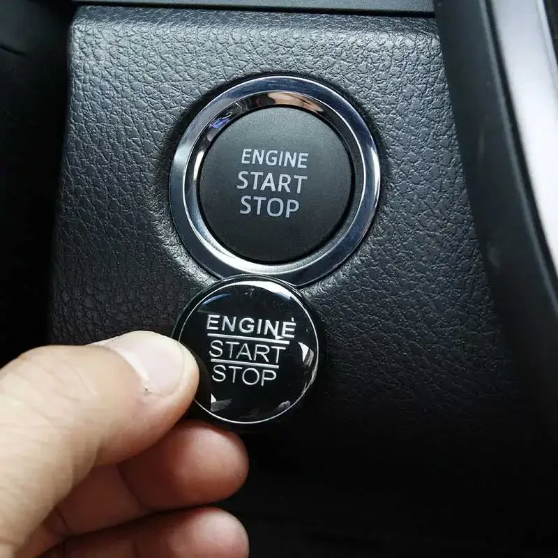 1 Pcs Car One Click Start Button Stickers for Toyota Camry CHR Highlander 2018 2019 2020 2021 2022 2023 2024 Interior Stickers