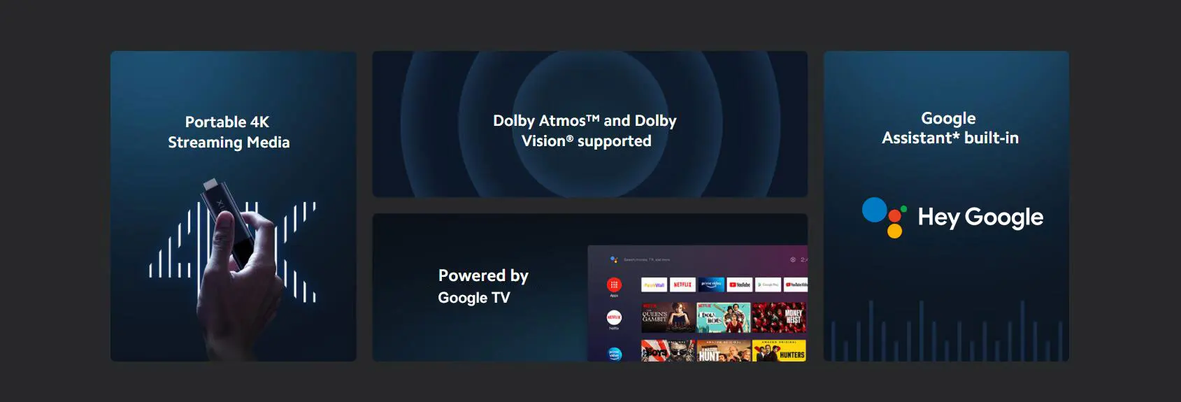 Xiaomi TV Stick 4K 2. Generation / Smart TV Stick 4K, tragbare Streaming-Medien, Netflix WiFi 6 Google Assistant, Smart TV Dongle BT5.2 – Detail 2