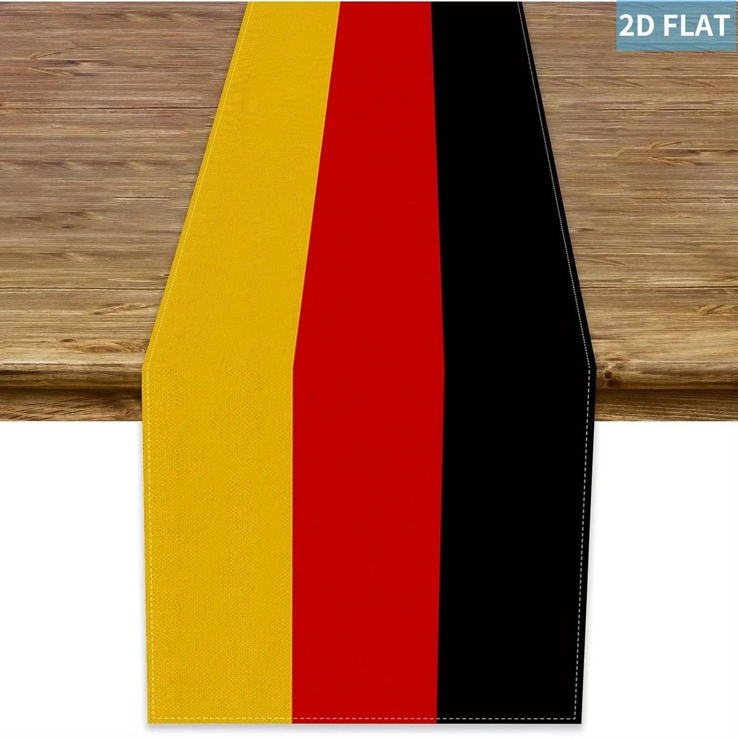 

2D FLAT German National Polyester Fabric Table Runner, 13x72inch Table Cloth, Ideal for German Festival Decor