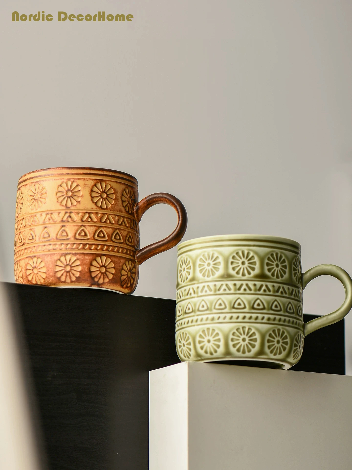 

Japanese Drinkware Vintage Cups Ceramic Coffee Cup Breakfast Milk Cup Afternoon Tea Cup Mouthwash Cup Toothbrush Cup Water Mug