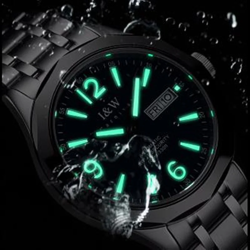 Svizzera marca IW orologio automatico di lusso per uomo meccanico SII NH36 zaffiro impermeabile 100M orologi da uomo luminosi GMT 2024