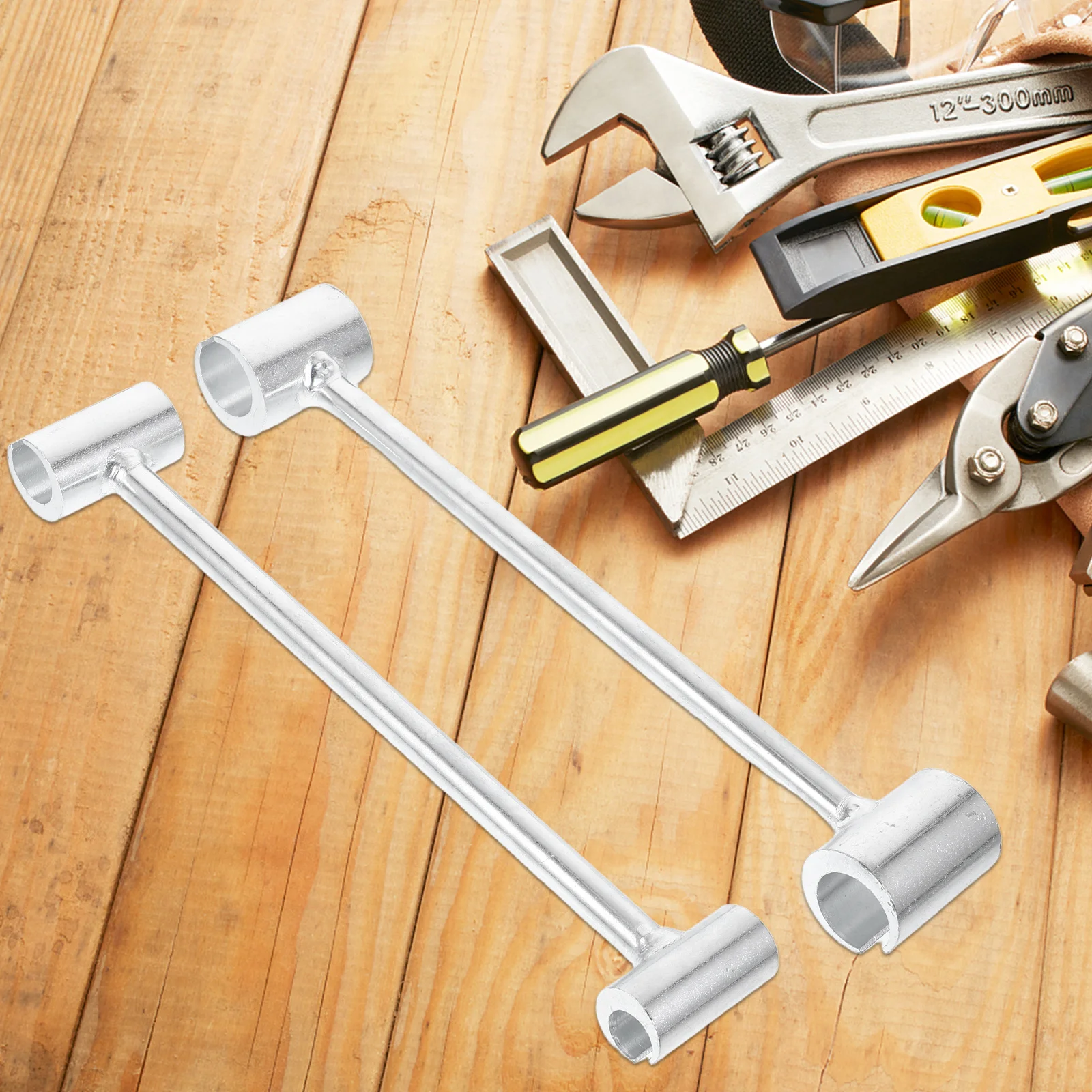 

2pcs Door Hinge Adjustment Tool Heavy Duty Stainless Steel Gap Wrench For Door Alignment Repair Home Office Furniture