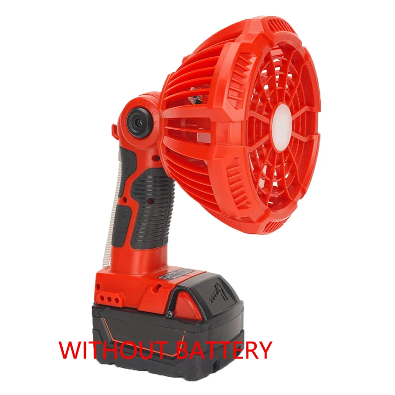 

Portable Outdoor Indoor Fan Compatible with For Milwaukee 18V Li-ion Battery Cordless Camping Fan for Travel,Office and Bedrooms