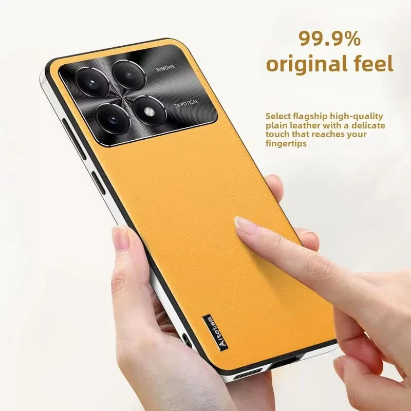 

Защитный чехол с полным объективом для XiaoMi Poco F6 Pro, кожаный чехол, задняя крышка для Poco F5 Pro, мягкий противоударный чехол для телефона