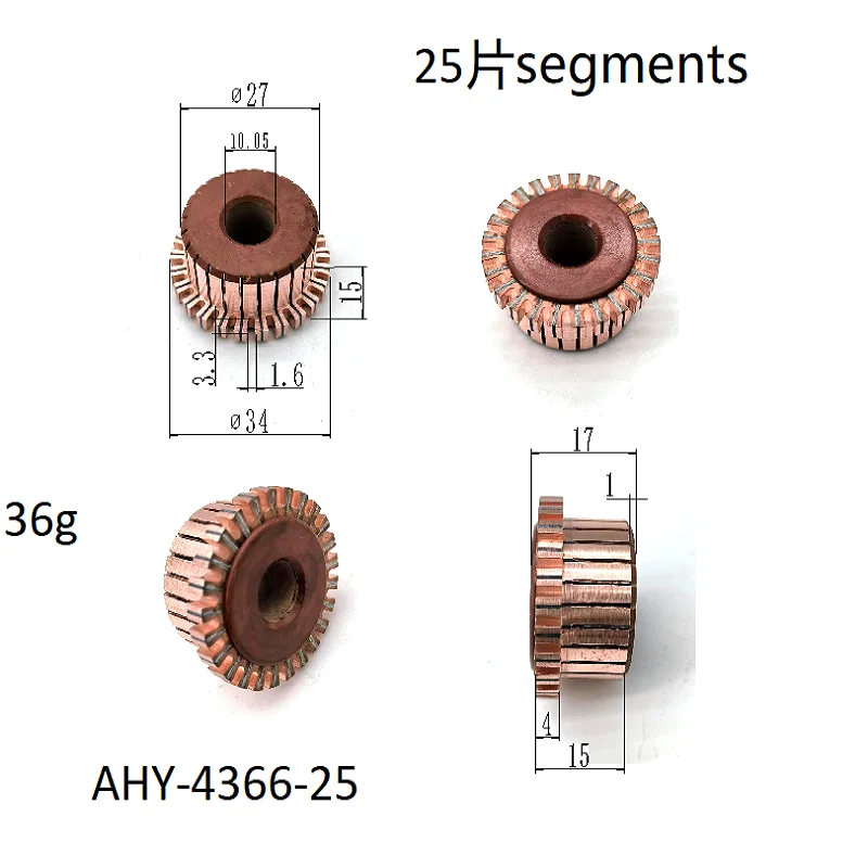 27*10.05*15*25P Commutator Ahy-4366-25