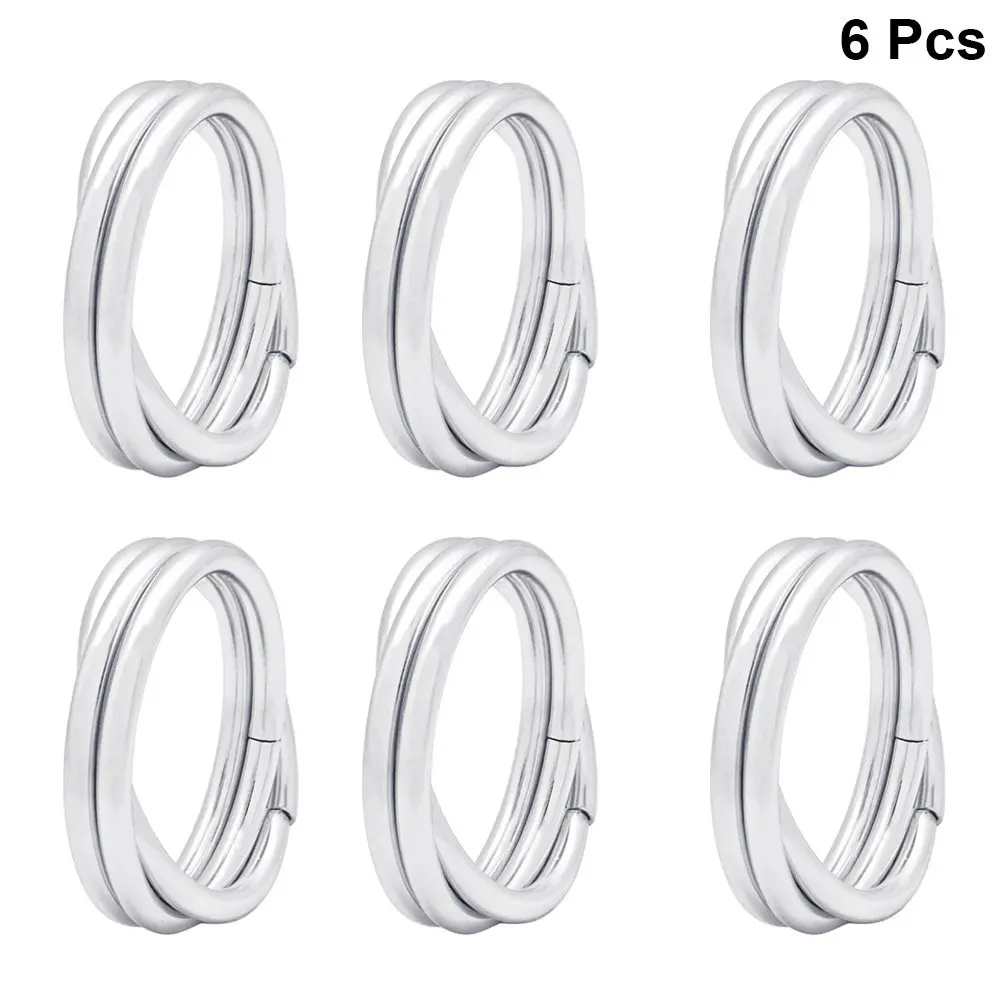 6Pcs Creative Napkin Rings High Shine Stainless Steel Table Decoration for Festive Events Family Dinner Hotel Restaurant Napkin